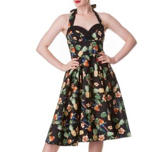 GUC Hell Bunny Sassy Tropical swing dress 🌺